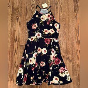 NWT Olivia Rae floral slip-on dress Juniors M
